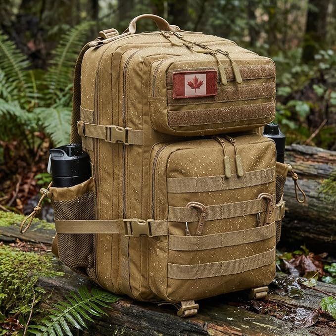 45L Tactical Backpack for Men Women, Military Assault Pack with MOLLE, Large 3 Day Bug Out Bag for Hiking Camping