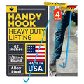 T&T Tools Heavy Duty Handy Hook – Portable 42 Inch with 3/8" Round Pump Hook End –Multipurpose Lifting and Pulling Tool for Manhole Covers, Septic Tanks, Storm Drains, Sewer Lids & More –4 Pack