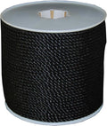 T.W Evans Cordage 191 Black Polypro Rope, 1/4-Inch x 600-Feet