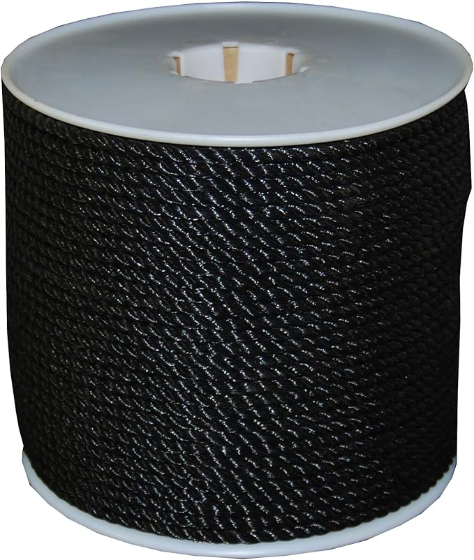 T.W Evans Cordage 377 Black Polypro Rope, 3/8-Inch x 600-Feet