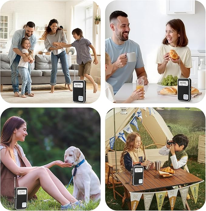 Portable Personal NOAA Weather Radio, 4-Band AM/FM/SW/WB Emergency Transistor Radio, Best Reception, Long Antenna, Dual Power, Type-C & 3.5mm Headphone Jack for Hurricane Camping Daily