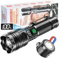 Esgofo Rechargeable Flashlights High Lumens 100000 2 Modes High/Low, Super Bright Magnetic LED Flashlight Long Distance 3280FT, Powerful Long Lasting Strong Flash Light USB C with Clip for Hiking