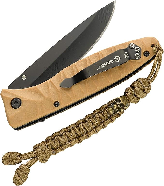 M-Tac Skull Knife Lanyard with Bead – Paracord Lanyard for Knives & EDC – Tactical Knife Fob Pull Cord – Durable Paracord