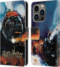 Head Case Designs Officially Licensed Harry Potter Hogwarts Express Prisoner of Azkaban II Leather Wallet Case Compatible with Apple iPhone 14 Pro