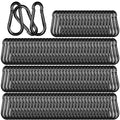 Black Carabiner, Heavy Duty Galvanized Steel Spring Snap Hook Carabiner Clips with 1350LBS Holding Capacity, Ideal for Outdoor, Hammock, Swing and Travel (200PCS M6 2.36Inch)