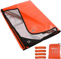 RedSwing Insulated Tarp, Multipurpose Emergency Thermal Tarps, Waterproof All Weather Heavy Duty Heat Reflective Survival Blanket for Camping Hiking, Orange