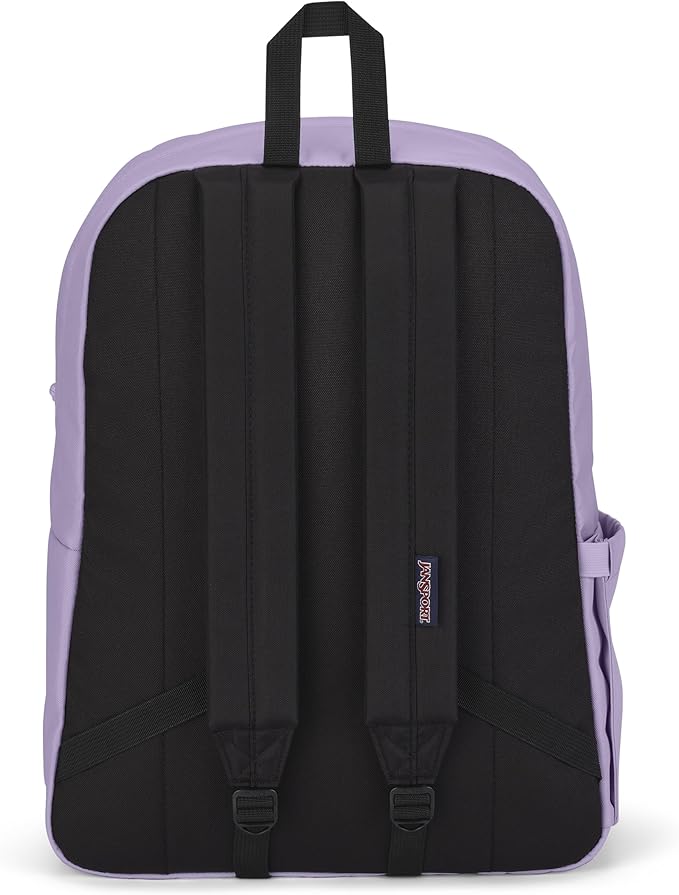 JanSport SuperBreak Plus Backpack with Padded 15-inch Laptop Sleeve and Integrated Bottle Pocket - Spacious and Durable Daypack for Work and Travel - Pastel Lilac