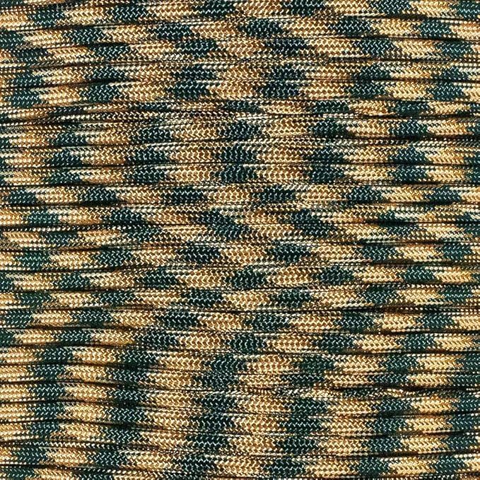Paracord Planet 550 Paracord – Camo Colors – Ideal for Fishing Lines, Snares, Bracelets, Emergency and Survival Situations – Multiple Colors and Lengths Available