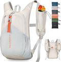 FIORETTO 15L Hiking Backpack for Women Men Mini Packable Backpack Lightweight Small Daypack for Camping Travel Outdoor, Beige