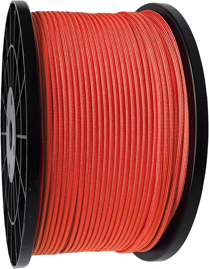 Paracord 550 lb, 7 Strand Paracord Rope 1000ft 4mm, Nylon Parachute Cord for Camping, Neon Orange