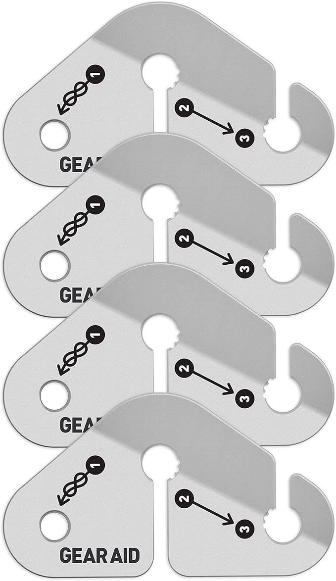 GEAR AID Guyline Tensioner Use to Quickly Secure Tents, Tarps, and Set Up a Taut Clothesline at Camp