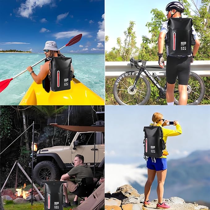 Waterproof Backpack, Waterproof Backpack That Can Float, Suitable for Kayaking And Beach Activities, Outdoor Moisture-Proof Bag