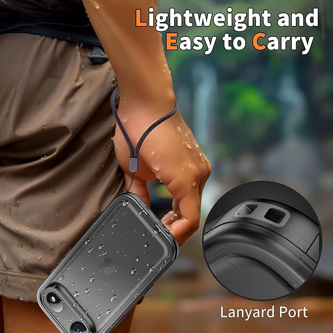 Cozycase TOP Waterproof Case for iPhone Air - Military Heavy Duty 360 Shockproof Full Body with Screen Camera Protector Double IP68 Water Dust Drop Proof Hard Rugged Tough Front Back Slim Cover