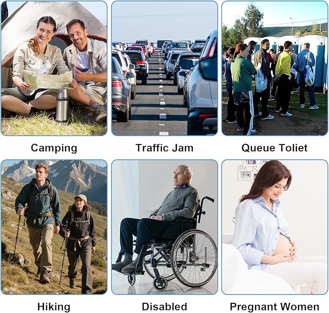 Pee Bottles for Men, Portable Urinal for Men, Collapsible Urine Bottle 750ML, Car Urinals for Men and Women, Emergency Urinal Shrinkable Pocket Toilet for Travel, Camping, Traffic Jam, Road Trips