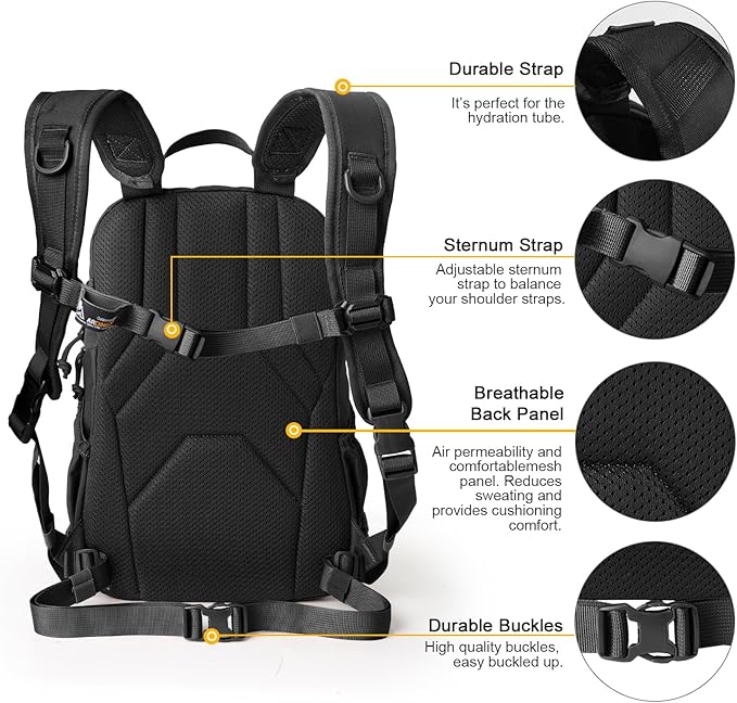 Mardingtop Small Tactical Backpack,Molle Hiking Backpack for Backpacking,Cycling and Biking,15L/25L Backpack