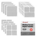 Secopad 28 Sheets Window Screen Patches Repair Kit, Grey/Black 3 Sizes Window Screen Repair Kit for Mesh Screen Door, Strong Adhesive Fiberglass Quick Screen Repair Tape