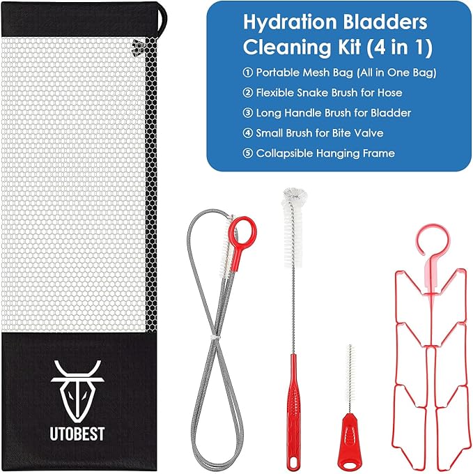 UTOBEST Water Bladder,Hydration Bladder 2L 3L,TPU BPA Free Leak-Proof Water Bladder for Hiking Backpack,Water Reservoir Wide Opening for Running Hiking Cycling Camping White