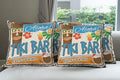 Ambesonne Tiki Bar Decorative Throw Pillow Case Pack of 4, Rusty Vintage Sign Aloha Exotic Cocktails and Coconut Drink Antique Nostalgic, Cushion Cover for Couch Living Room Car, 16", Brown Blue