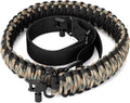Double Braide 550LB Shotgun Sling 2 Point Paracord Rifle Sling,Non-Slip Traditional Adjustable Gun Sling for Hunting Shooting Camping
