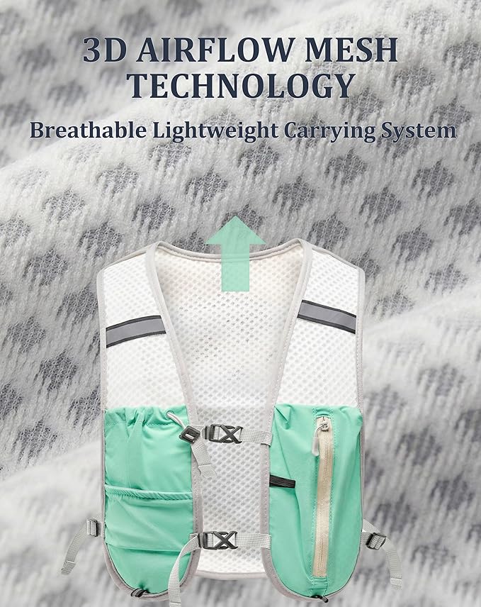 Small Lightweight Hiking Backpack, 3D Breathable Mesh Backpack with Water Bottle & Phone Pockets, Travel Daypack for Men Women, Cycling & City Tour