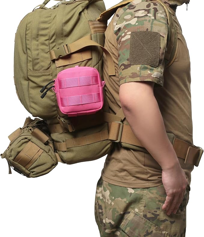 2 Pack Mini Tactical Molle Compact Ammo Pouch - General Purpose Admin Pouches Small Admin Molle Pouches EDC Tool Utility Multi-Purpose Waist Belt Pouch