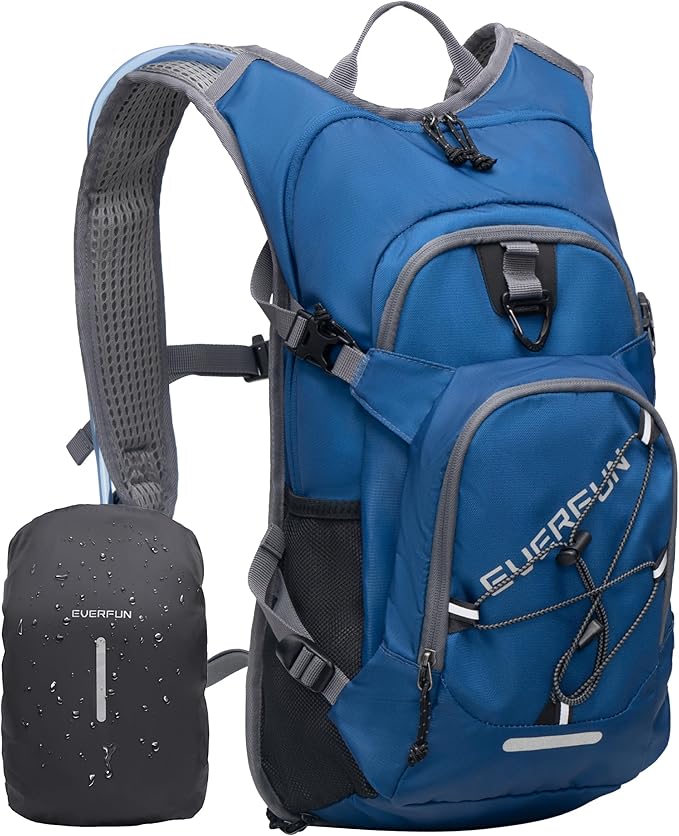 Everfun Hydration Backpack 18L with Water Bladder 2L/3L Hiking Water Backpack Women Men Hydration Pack Insulated Lightweight Day Hydropack with Storage for Hiking, Biking, Running, Festival