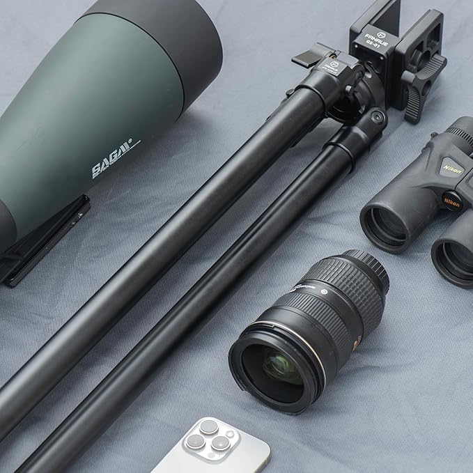FANAUE Aluminum Alloy Tripod with High Strength Structure,Durable,Adjustable,360° Rotation Ball Mount,Shooting, Hunting & Outdoor Activities