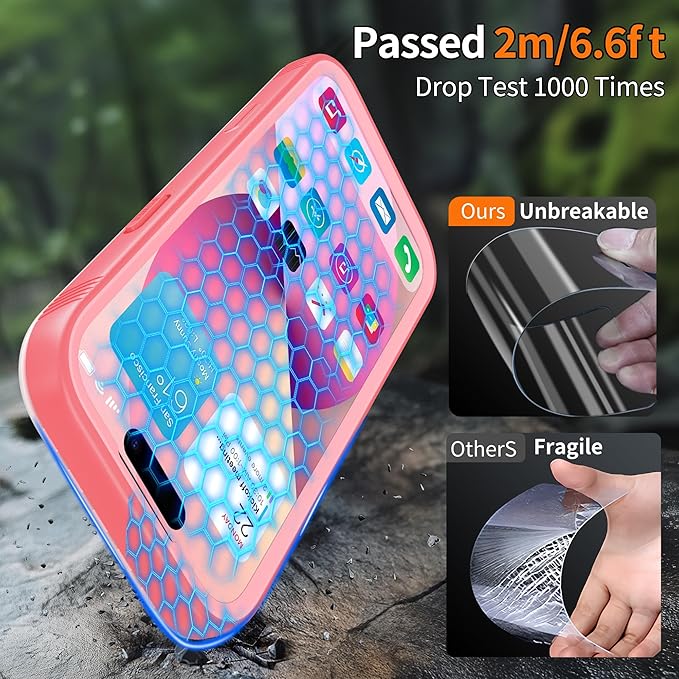 Cozycase TOP Waterproof Case for iPhone 17 - Military Heavy Duty 360 Shockproof Full Body with Screen Camera Protector Double IP68 Water Dust Drop Proof Hard Rugged Tough Bumper Front Back Slim Cover