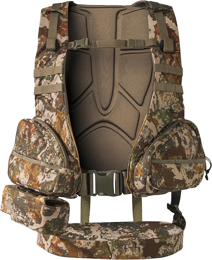 First Lite Treeline Turkey Vest - Hunting Vest with Game Pouch, Adjustable Seat & MOLLE System for Tactical Storage