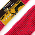 Reflective Paracord 550 lb, 7 Strand Paracord Rope 50ft 4mm, Nylon Parachute Cord for Camping, Imperial Red