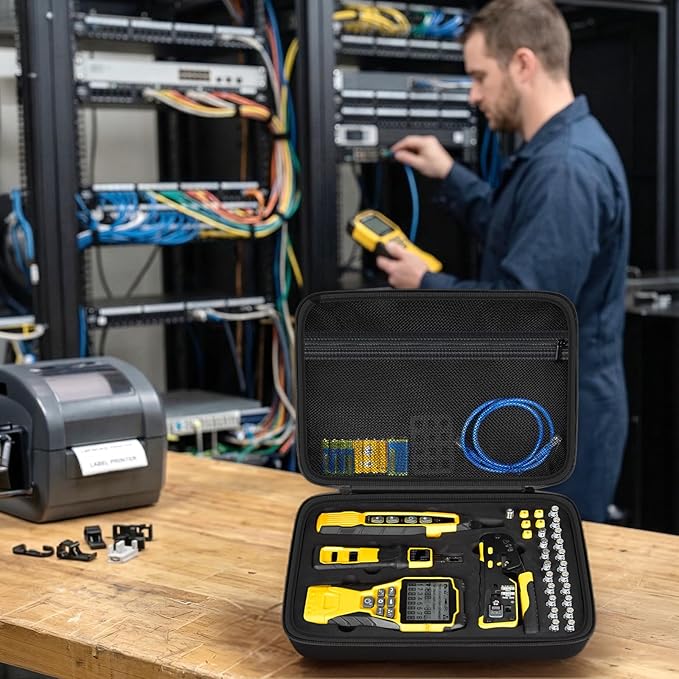 Case Compatible with Klein Tools VDV501-851 VDV500-123 VDV226-110 VDV427-300. Storage Carrying Travel Holder for Cable Tester for Scout Pro 3/ Tracer Probe/Wire Stripper and Accessories- All Black