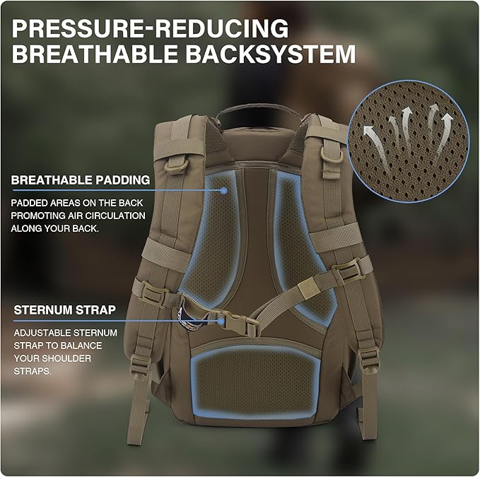 Mardingtop Small Military Tactical Backpack for Men 20L Molle Rucksack EDC Daypack for Hiking,Travel,Camping, Hunting