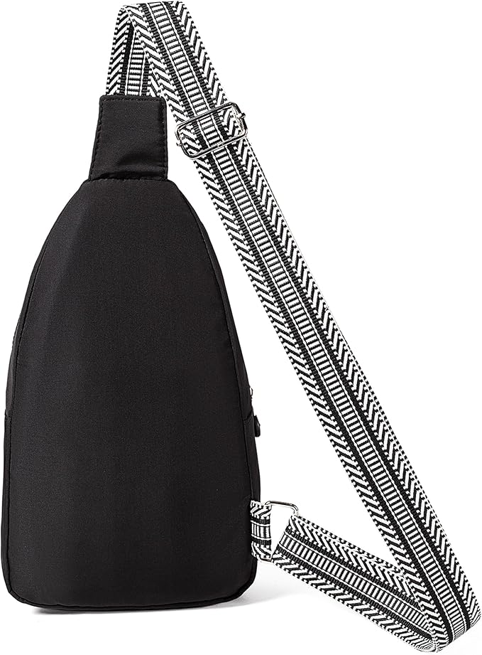 AOSTIHOT Crossbody Small Sling Backpack Sling Bag for Women, Chest Bag Daypack Crossbody for Travel Sport Running Hiking Z-Black