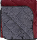 REDCAMP 79"x79" Winter Outdoor Blanket with Sherpa Lining, Waterproof & Windproof Cold Weather Blankets, Extra Thick Warm Blanket for Camping Stadium Car Dog, Machine Washable Portable Red