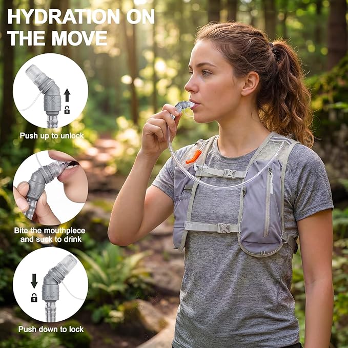 KUYOU Running Vest for Women & Men, Lightweight Hydration Backpack with 2L Water Bladder, Water Backpack for Trail Running, Hiking, Cycling & Marathon