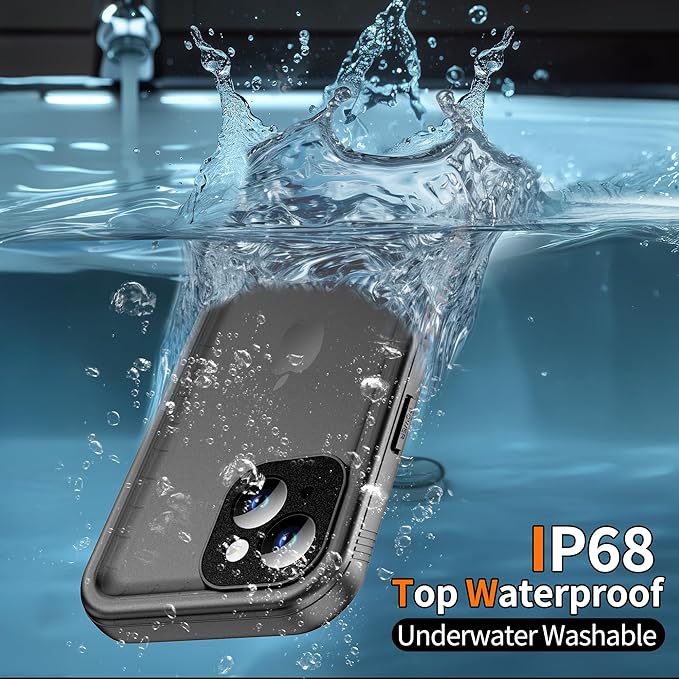 Cozycase for iPhone 15 Case Waterproof - 360 Heavy Duty with Screen/Camera Protector Shockproof IP68 Underwater Dustproof Water Dust Shock Proof Double Full Body/Front and Back 15 Protective Case Slim