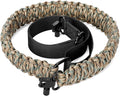 Double Braide 550LB Shotgun Sling 2 Point Paracord Rifle Sling,Non-Slip Traditional Adjustable Gun Sling for Hunting Shooting Camping