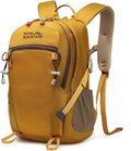 Small Hiking Backpack With Rain-cover, 20L Travel Backpacks For Women Men, Camping Daypack Backpacks Lightweight, Durable Hiking Backpack Fit For Camping, Daily Commuting, Short Trips (Yellow)