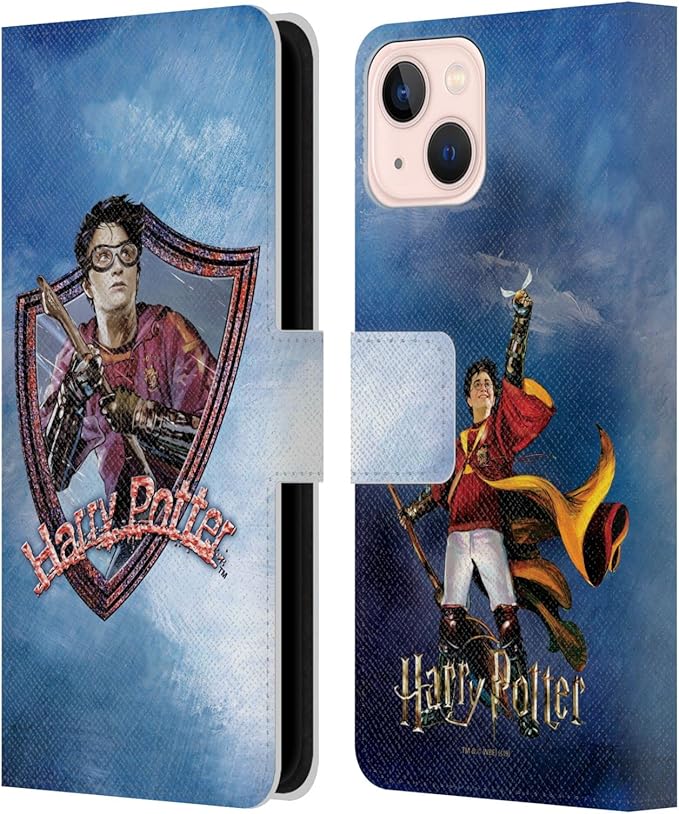 Head Case Designs Officially Licensed Harry Potter Quidditch 2 Prisoner of Azkaban II Leather Wallet Case Compatible with Apple iPhone 13