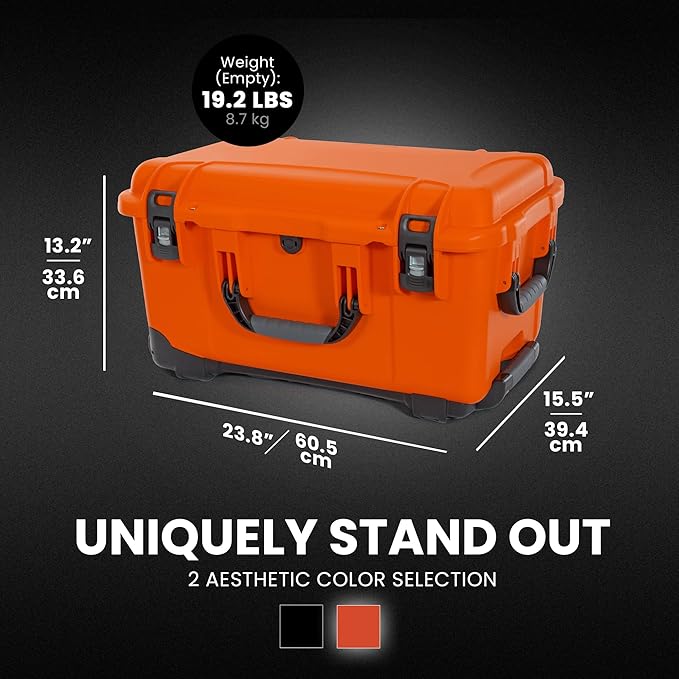 NANUK Trail 50 – 51.1 L (13.5‑Gallon) Waterproof Gear Case – Modular Cargo Case for Camping, Fishing, Hunting & Outdoor Storage - Dustproof and Impact Resistant (23.8” x 15.5” x 13.2”) – Orange