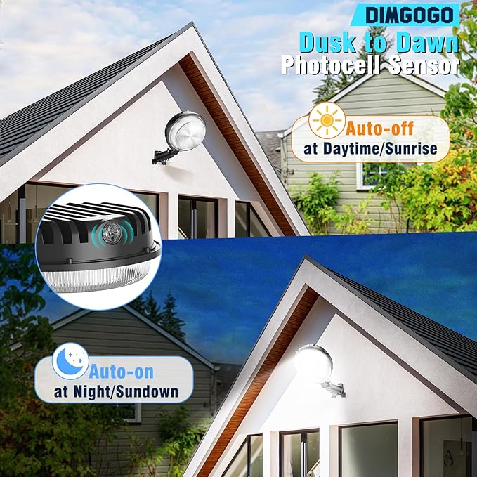 150W LED Barn Light, 20000LM Dusk to Dawn Outdoor Yard Light with Photocell, IP66 Waterproof, 1200W MH Equivalent, Aluminum Housing Security Flood Lighting for Outside Area Lights Use, 2 Pack