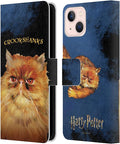 Head Case Designs Officially Licensed Harry Potter Crookshanks Prisoner of Azkaban II Leather Wallet Case Compatible with Apple iPhone 13
