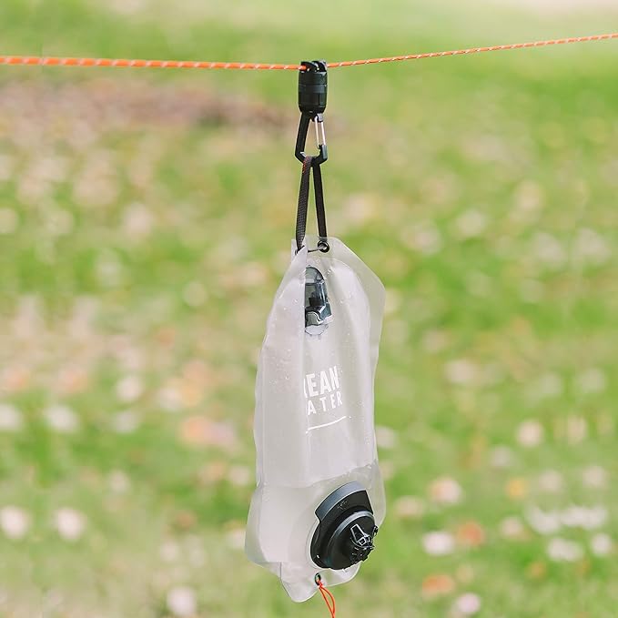 GEAR AID Camp Carabiner for Hanging Camping Towels, Packs, Lights, Speaker on a 550 Paracord with 1/4-20 Attachment Point | Swivels 360° for Easy Access to Devices & Gear