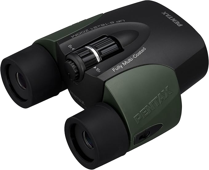 Pentax UP 8-16x21 Green Binoculars (Green) Fully-Multi Coating Zoom Tripod Socket Provide
