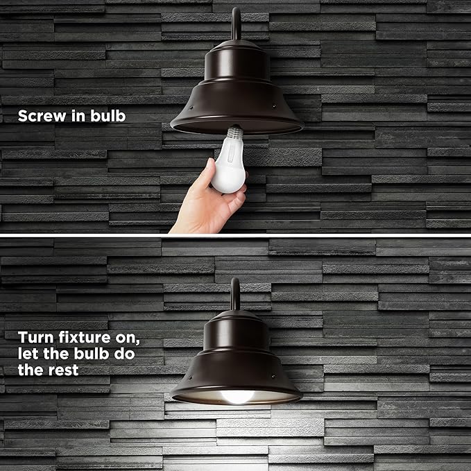 Feit Electric LED Dusk to Dawn Light Bulb, A21 100W Equivalent, 5CCT, Non-Dimmable, E26 Medium Base, 90 CRI, 1500 Lumens, Adjustable White, 15 Years Lifetime, OM100/5CCTCA/DD/LEDI