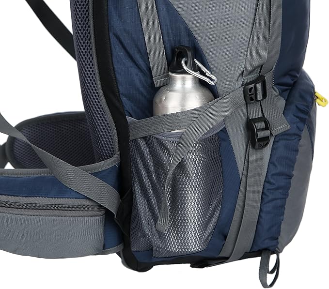 WoneNice 50L(45+5) Waterproof Hiking Backpack - Outdoor Sport Daypack with Rain Cover