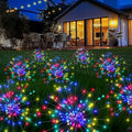 PEVOROS Garden Decor Solar Lights Outdoor,120LED Waterproof Colorful Solar Fairy Garden Lights for Outdoor Decoration,Yard, Patio, Porch,Flower Pot,Pathway, for 4th of July(8Pack)