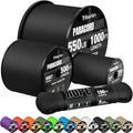 Paracord Rope 550 lb - 200ft 5/32" Parachute Cord 4MM 7-Strand para Cord - Heavy Duty Spool String for Survival,Camping Gear, Survival Bracelet, Clothesline - Black
