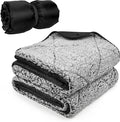 Tirrinia Waterproof Outdoor Blanket with Sherpa Lining, Windproof Triple Layers Warm Comfy Foldable for Camping Stadium, Beach, Picnic, Grass, Concerts, Car, Dog, 51''X 59'' & 59''X 80''