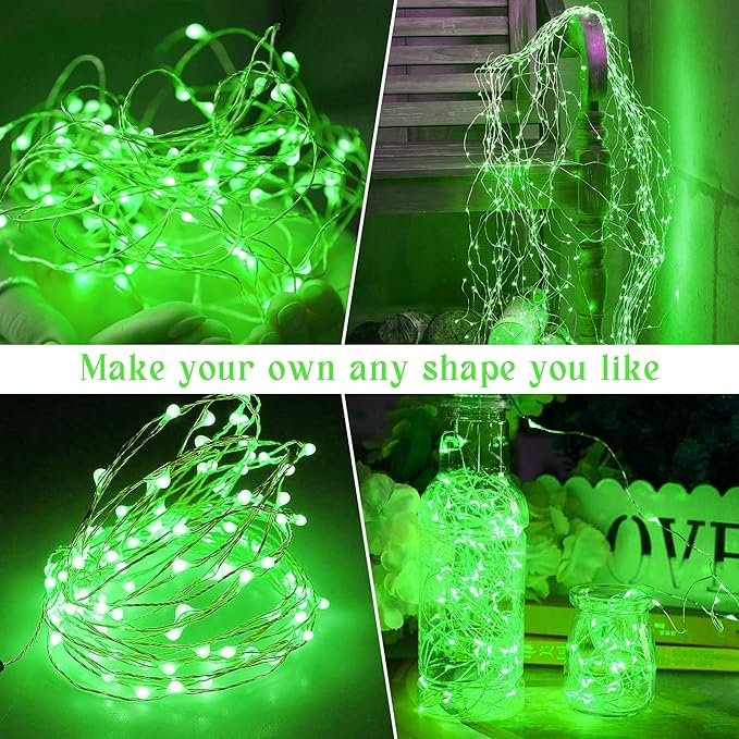Selarlyt Solar String Lights for Outside, 72Ft 200 LED Solar Fairy Lights with 8 Modes, Solar Powered Fairy Lights Waterproof for Christmas Tree Garden Party Wedding Decor.（Green）